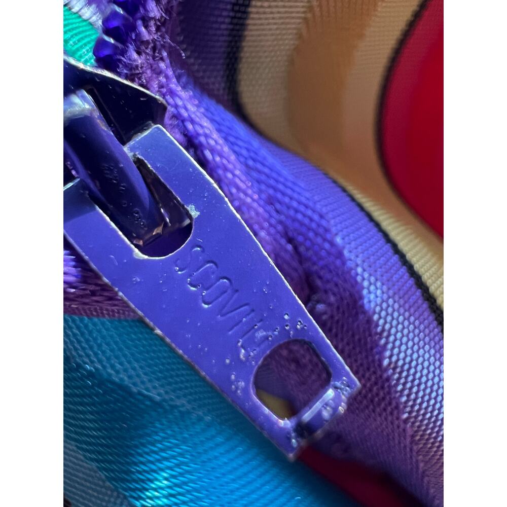 WOW! Rare Colorful Rainbow 1960s-1970s Sleeveless Maxi Dress w Collar Small JL - Picture 6 of 12